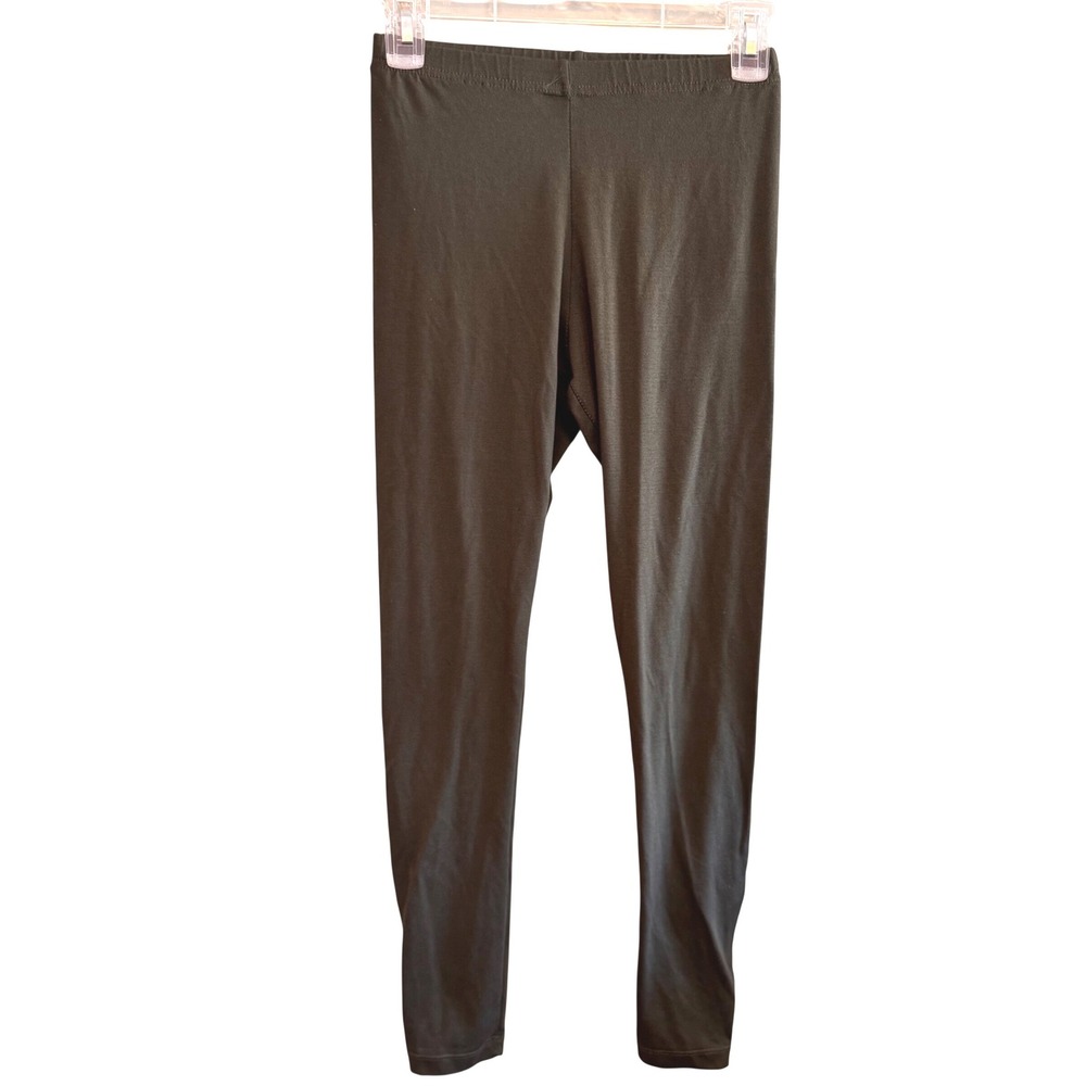 Just Be Womens Olive Green Slim Fit Stretch Leggings Size Small Solid Casual